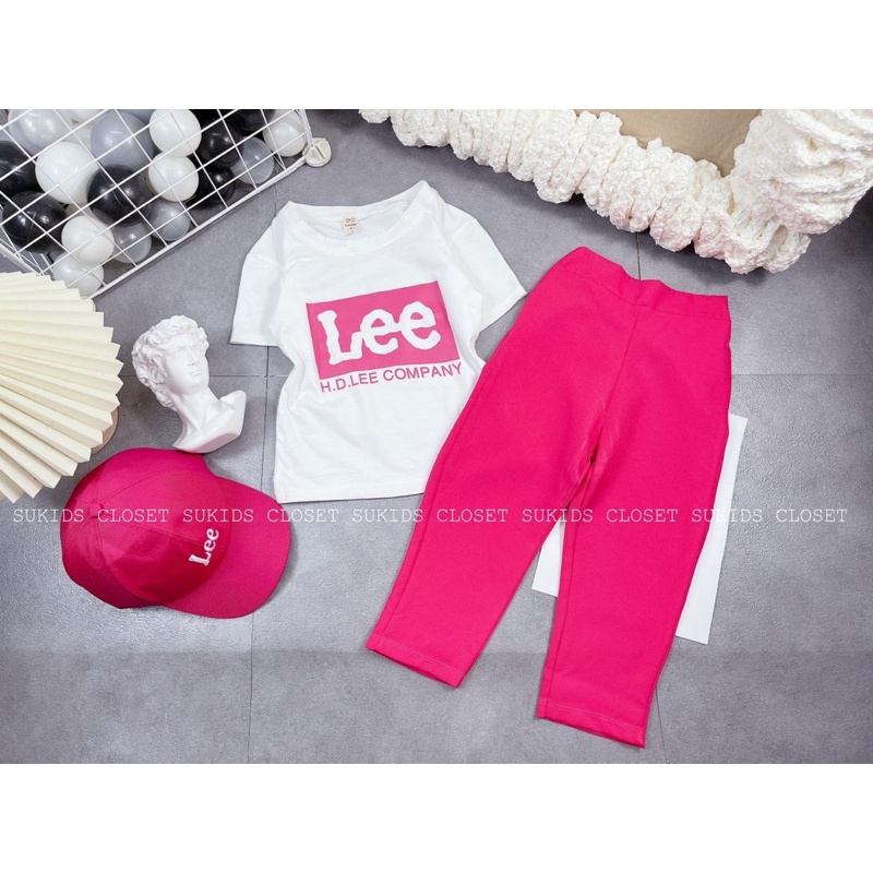Set bộ Lee kèm mũ cho bé gái 15- 35kg