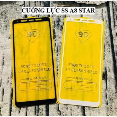 Kính Cường Lực Full SamSung A6 - A8- A7 2018 - A9 2018 - A6+/ A6 Plus - A8+/ A8 Plus - A8 Star (tặng giấy lau) 9D