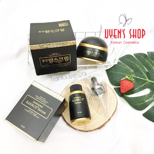 Nước hoa hồng/Tinh chất/ Kem dưỡng trắng da, ngăn ngừa nám Dongsung Rannce Skin/ C-Serum/ Cream