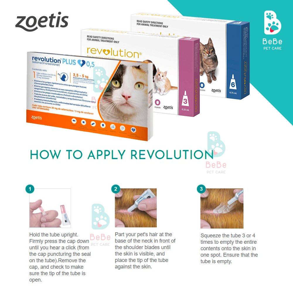 ZOETIS Revolution - Nhỏ Gáy Phòng Ngừa &amp; Loại Trừ Bọ Ve Rận Cho Chó Mèo