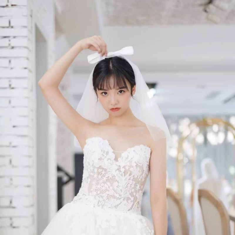 Mạng Che Mặt Cô Dâu Trang Trí Tiệc Cưới
