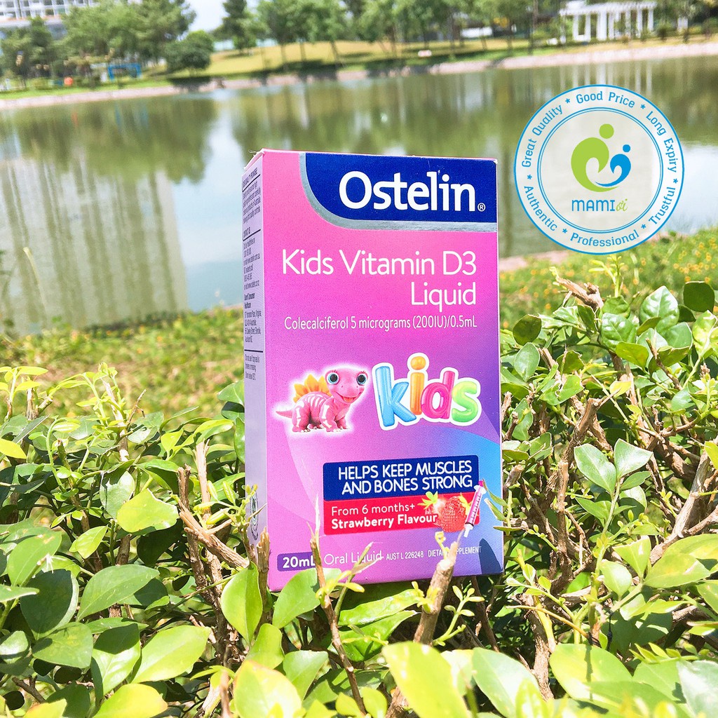 Vitamin D3 (20ml) phát triển xương và răng cho trẻ từ 6 tháng đến dưới 12 tuổi Ostelin Vitamin D3 Liquid Kids, Úc
