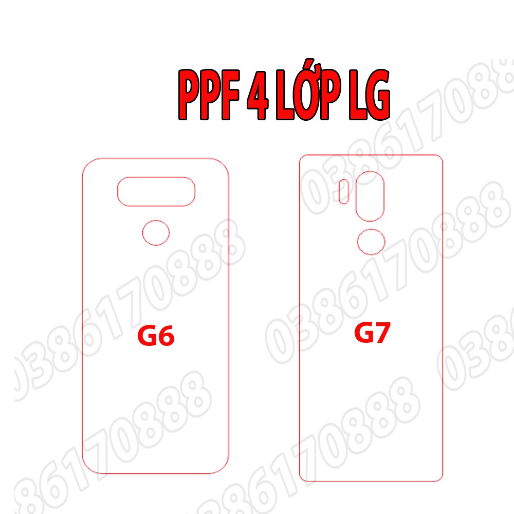 Dán lưng PPF 4 lớp chống va đập cho LG G6 / G7