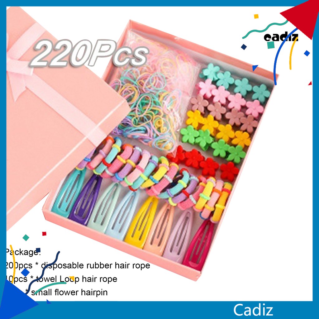 Bộ 220 Kẹp Tóc Nhiều Màu Cho Bé Gái