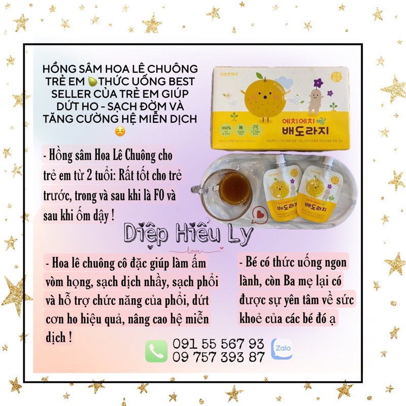 Hồng sâm hoa lê chuông Chunho hàn quốc - tăng đề kháng