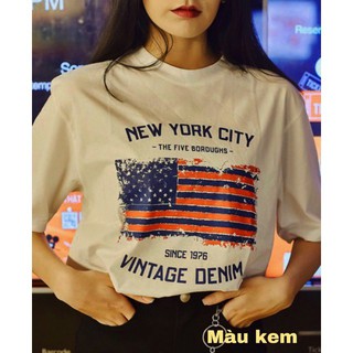 Áo Thun Tay Lỡ Cờ Mỹ