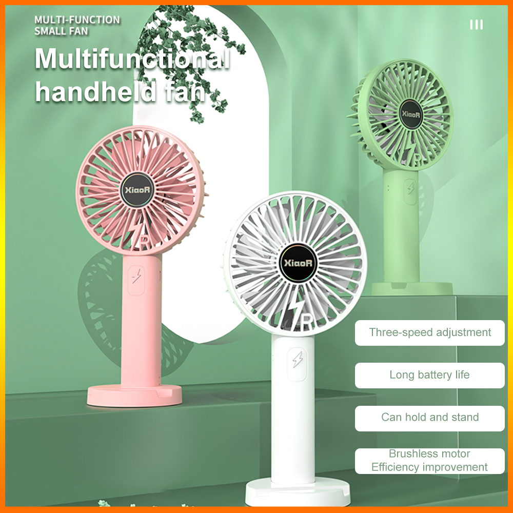 Portable Handheld Fan USB Rechargeable Battery With Mobile Phone Holder desktop fan for Summer Home Outdoor Air Cooling Fan