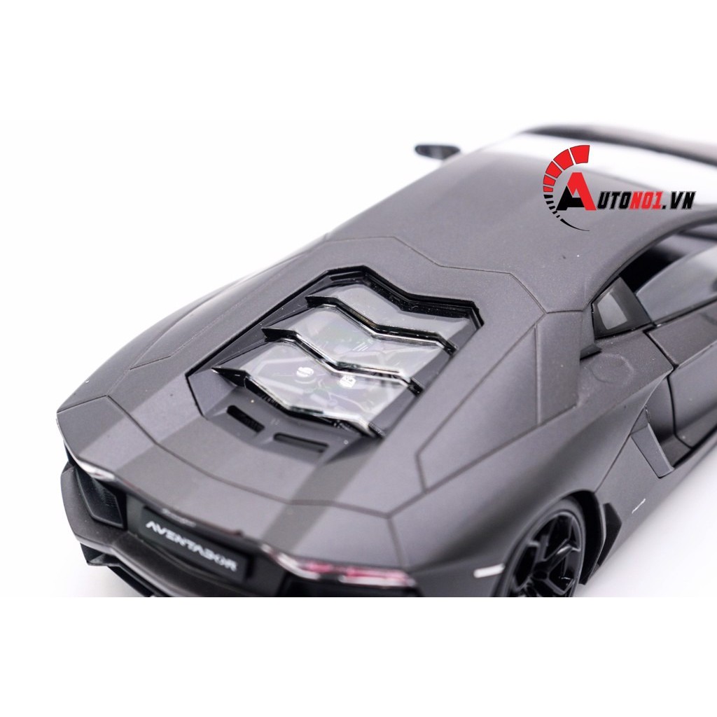 MÔ HÌNH XE LAMBORGHINI AVENTADOR LP700-4 MATTBLACK 1:24 WELLY 4653