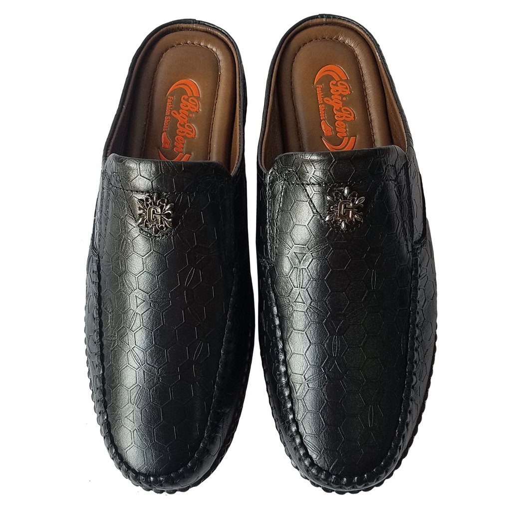 Dép Bít Mũi Nam BIGBEN Da Bò Thật Cao Cấp SB43