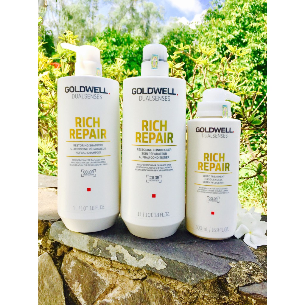 🇩🇪Goldwell🇩🇪 Combo Gội xả và Hấp siêu phục hồi 60s Goldwell Rich Repair ( bộ lớn)