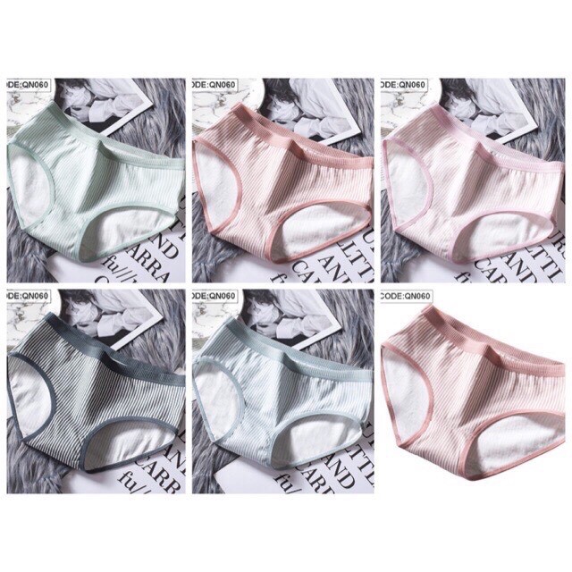 Quần lót nữ cotton kẻ siêu đẹp siêu xinh cho chị e từ 45 -&gt;60kg