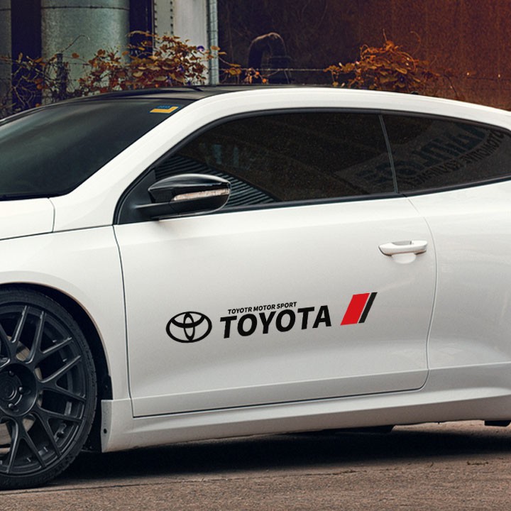 Tem decal dán sườn xe Toyota