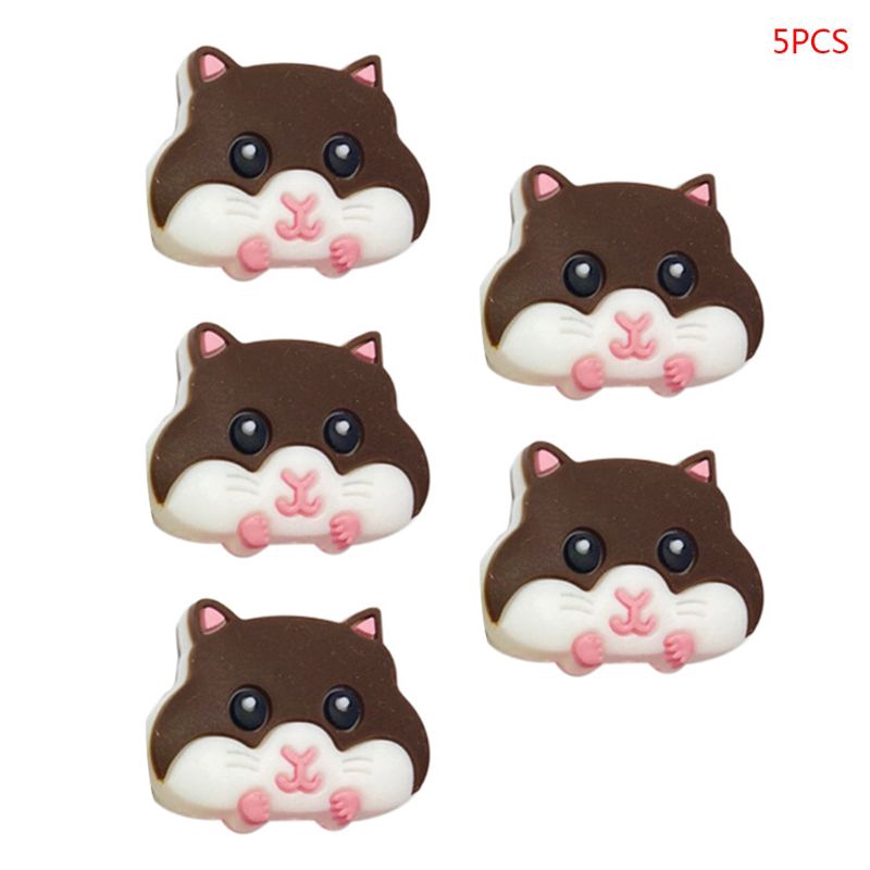 Set 5 Đồ Chơi Ngậm Mọc Răng Hình Chuột Hamster Dễ Thương Cho Bé