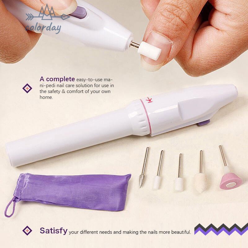 Bộ dụng cụ bút khoan dũa móng tay bằng điện mini dễ sử dụng