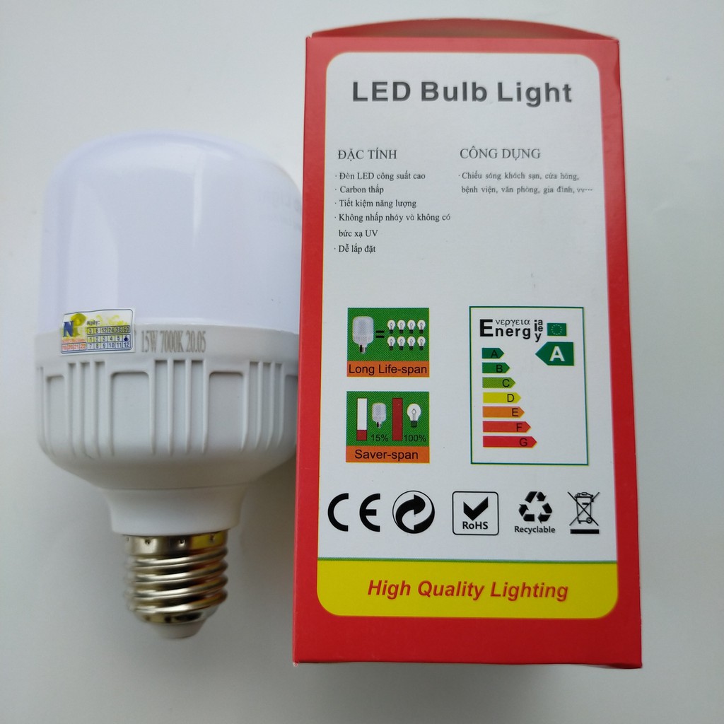Bóng Đèn Led 15w E27 Kín Nước  - Tiết Kiệm Năng Lượng