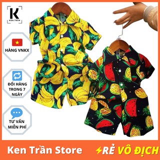 🔥RẺ VÔ ĐỊCH⚡️Bộ Trái Cây Mặc Hè Cho Bé Từ 1-12 Tuổi I Chất Lanh Thái In Hình Các Loại Trái Cây Dễ Thương - Kentranstore