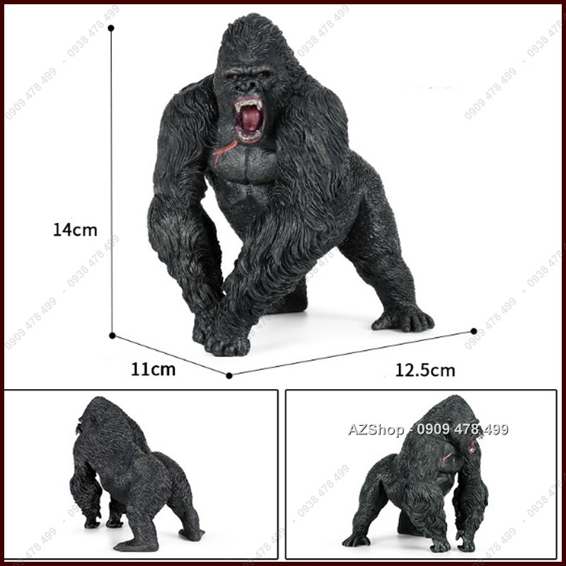 Mô Hình Khỉ Đột Gorilla - King Kong Uy Quyền - Cao 14cm - 4696.8