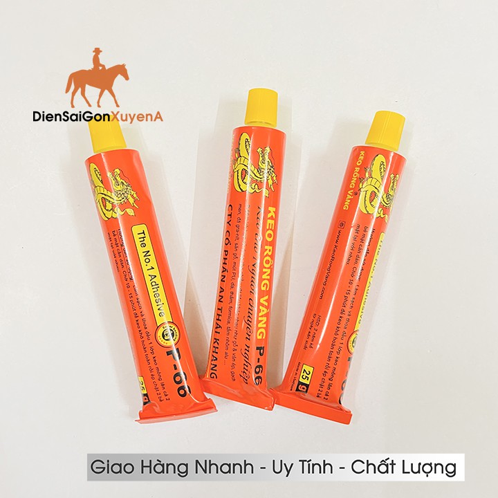 Keo dán RỒNG VÀNG P-66 25g dạng tuýp độ bám dính cực tốt - Điện Sài Gòn Xuyên Á