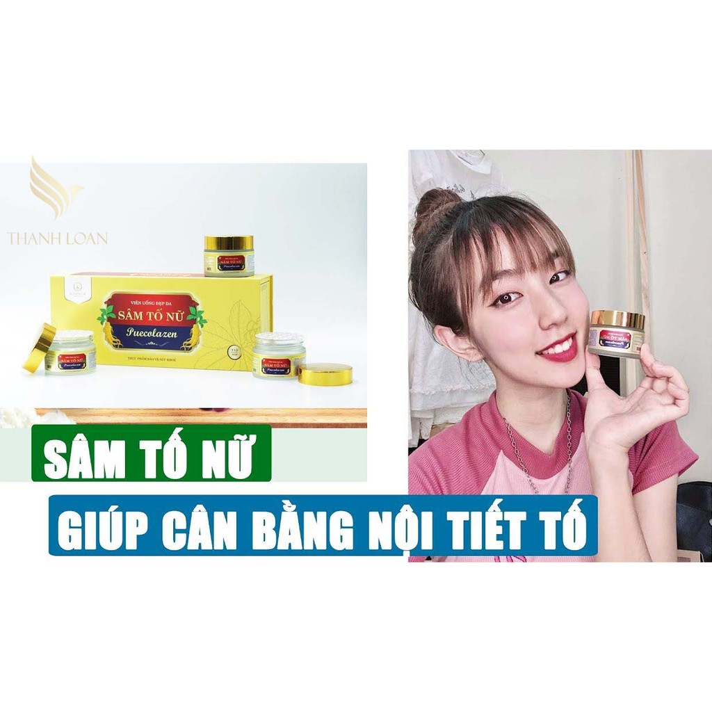 Viên Uống Đẹp Da Sâm Tố Nữ Puecolazen (Collagen) - Chính Hãng 100% - Gía tốt - Thanh Loan