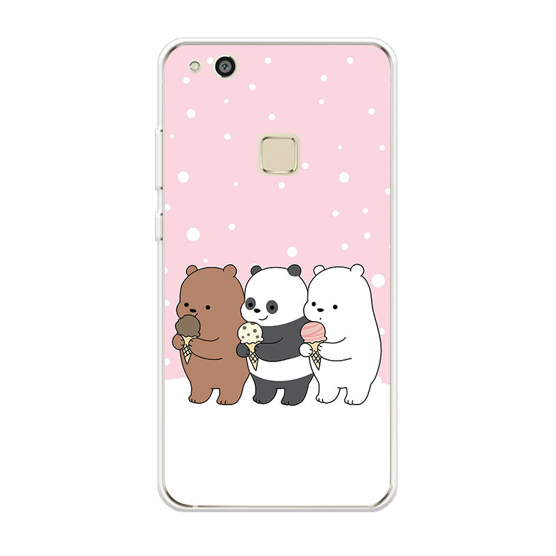 Ốp Lưng TPU Mềm Huawei P8 P9 P10 Lite  Three Bare Bears 3