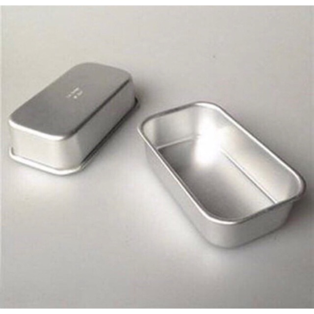 Khuôn Loaf Chữ Nhật Mini Làm Sandwich/Làm Bánh Mì Hoa Cúc A02/Khuôn Nhôm Đúc 12*7*3