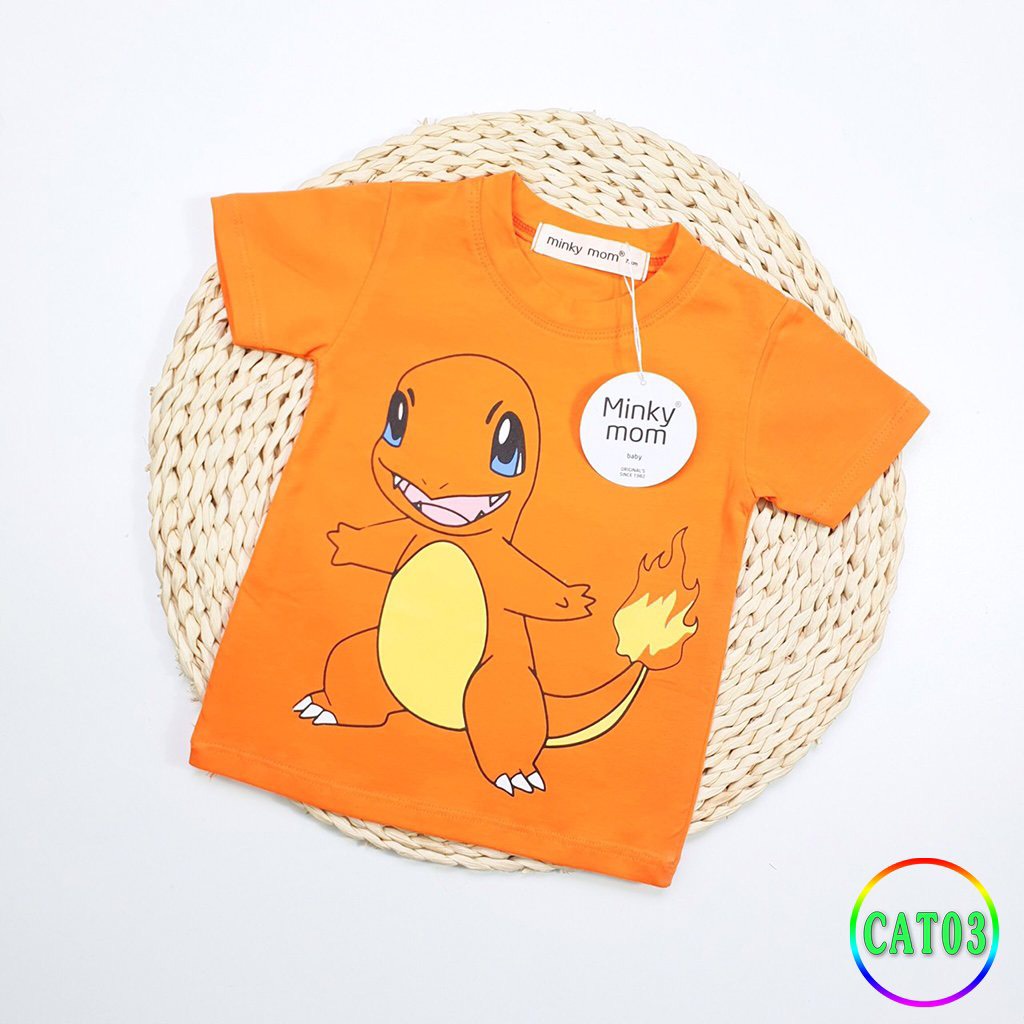 [CAT03] Áo Cộc Tay Thun Lạnh MINKY MOM Cổ Tròn Loại 1 Mềm Mịn, Thấm Hút Mồ Hôi, Dễ Chịu Cho Bé Chuẩn Đẹp