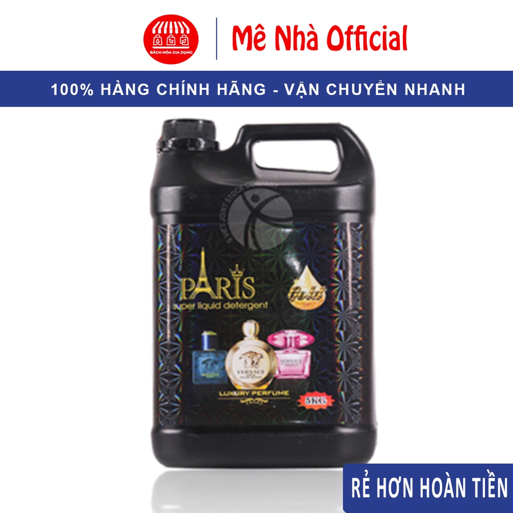 [HÀNG XỊN-GIÁ HỜI] Nước Giặt Xả Paris 5000ml(5lit), Nước Giặt Paris 5 Trong 1 Lưu Hương Lâu Mùi Hương Nước Hoa