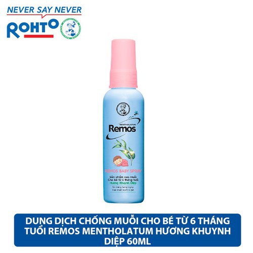 Xịt chống muỗi cho bé Remos baby hương Khuynh Diệp 60ml &amp; 70g