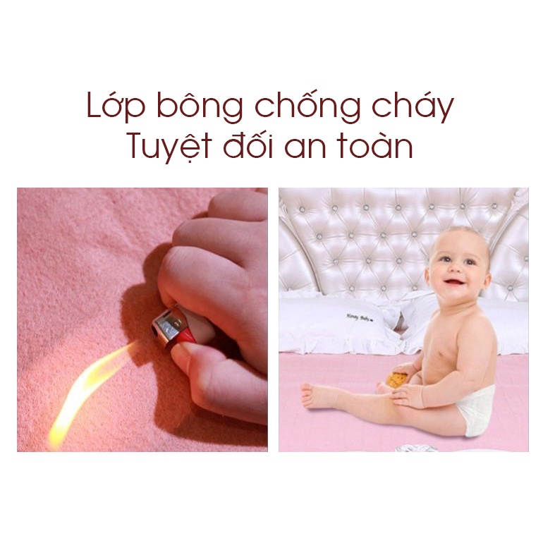 Chăn điện sưởi Apajia cao cấp lông cừu 2 vùng nóng độc lập 180 x 150cm - Đệm điện sang trọng đa năng SALE