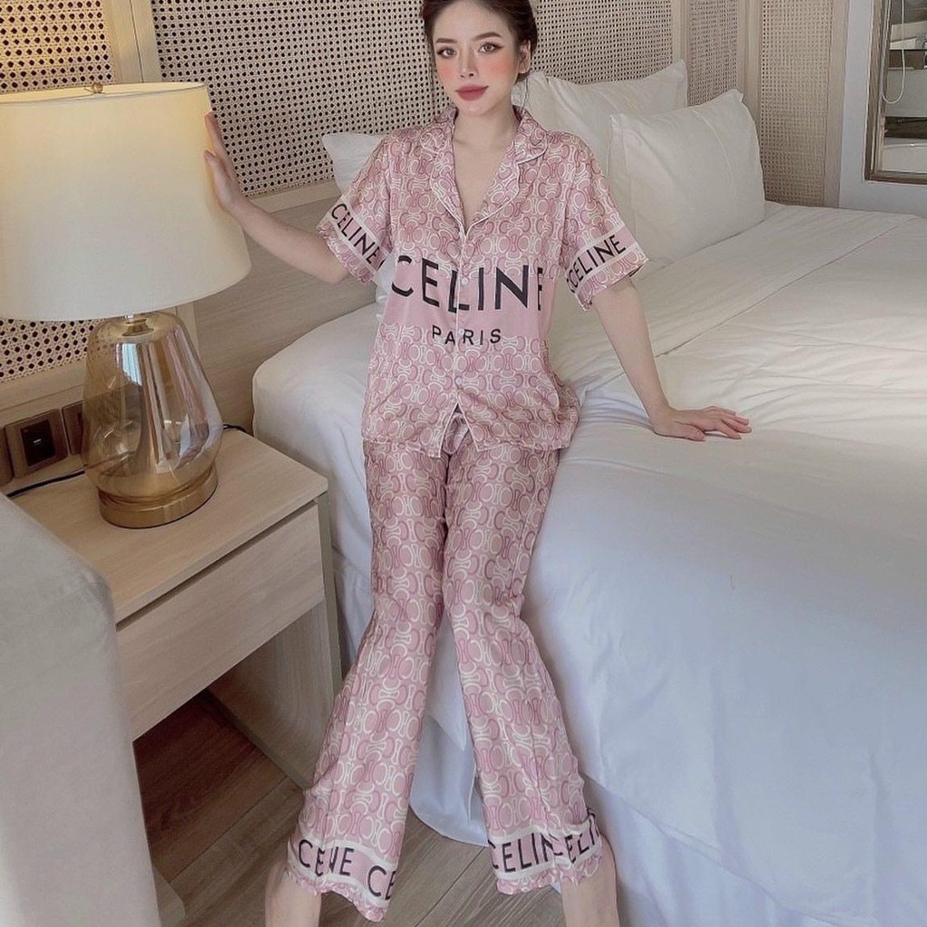 Pijama Lụa SATIN những mẫu hottren 2021 nhà SAM Tay ngắn quần dài Form dưới 60 kí