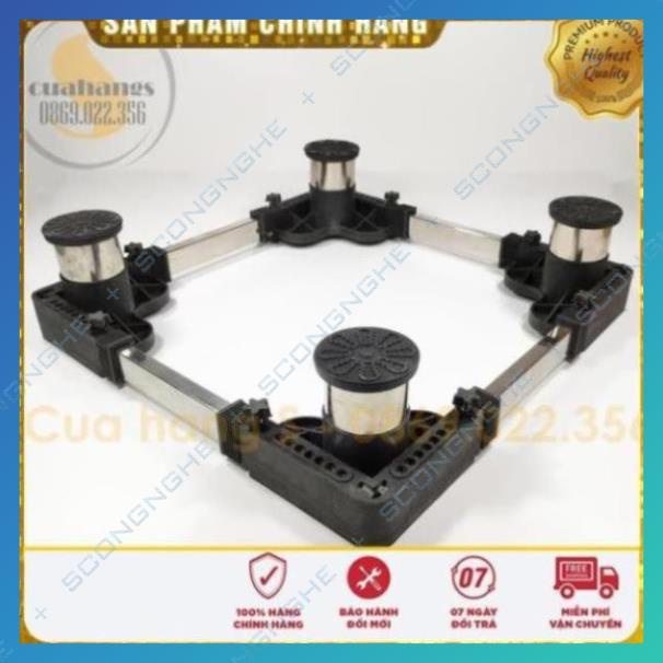 Combo 3 chân kệ máy giặt tủ lạnh cao cấp trụ Inox
