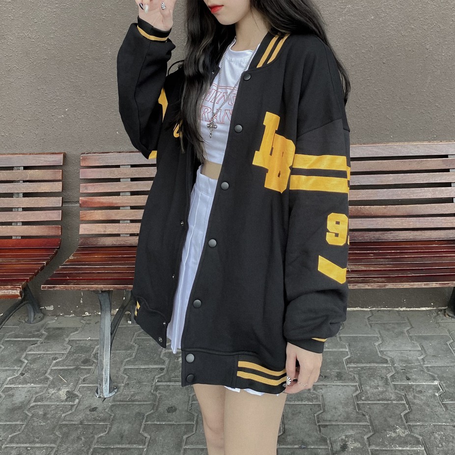 Áo khoác bomber LB unisex HOMIES nút gài