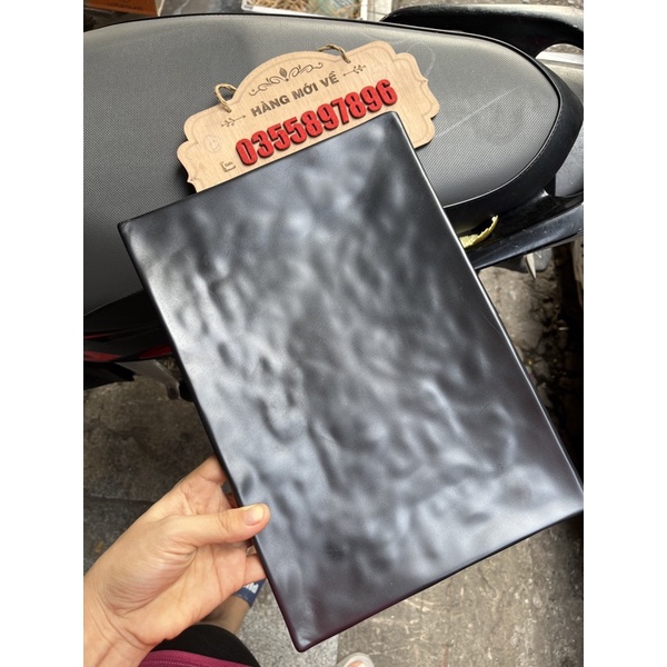 Đĩa chữ nhật 100% Melamine 21x30cm