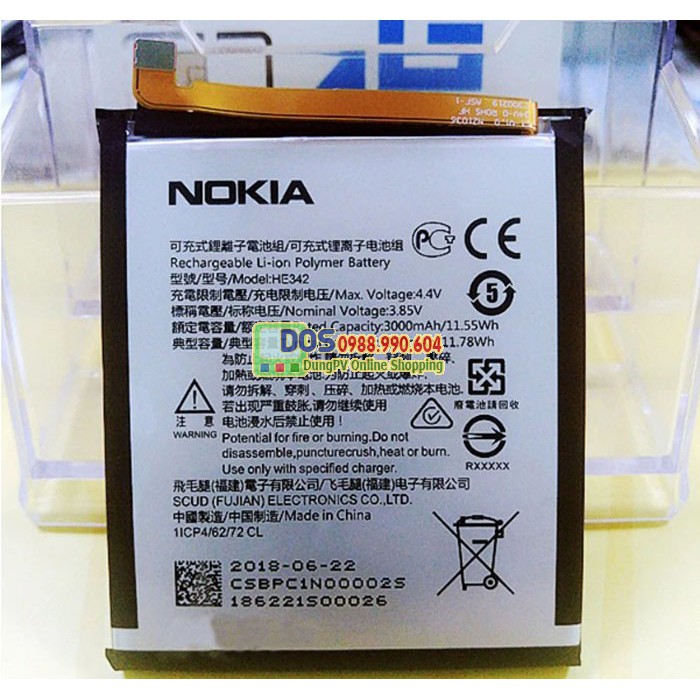 Pin cho Nokia X5, Nokia 5.1 Plus -_Dung Lượng 3060mAh