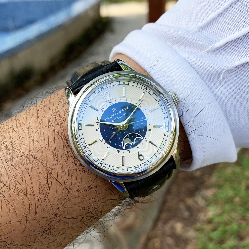 Đồng hồ Nam MAURICE LACROIX  Moonphase Automatic LC6168-SS001-122 [ Chính hãng ]