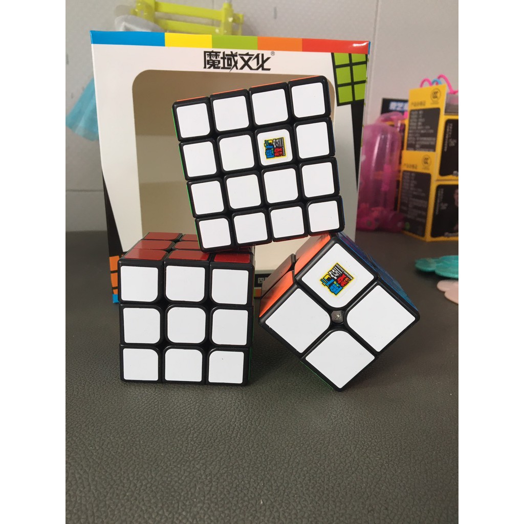 Combo 3 Rubik Moyu Sticker ( 2x2, 3x3, 4x4 ) - Đồ chơi giáo dục Rubik Phát triển IQ