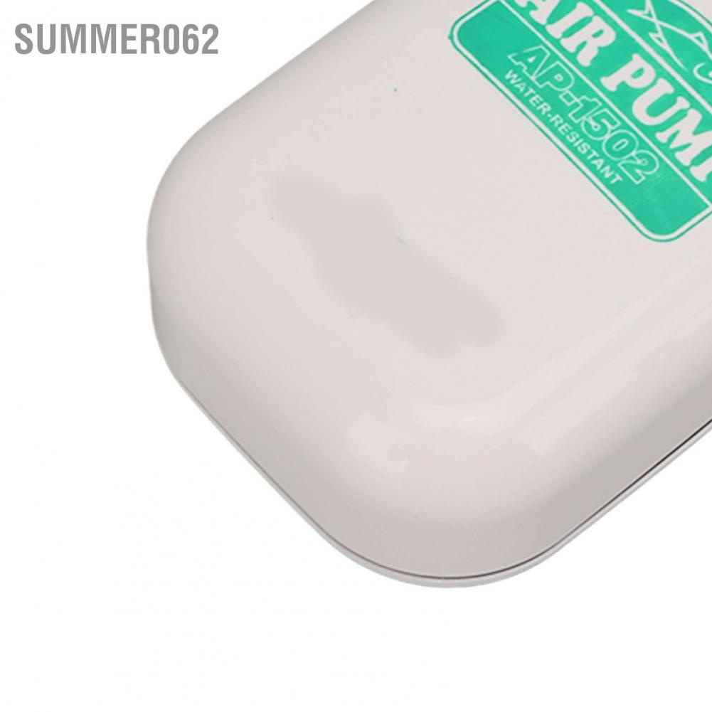 Summer062 Aquarium Air Pump with Stone Tube Quiet Battery Powered Portable Small Size Fish Tank Aerator for Outdoor Fishing