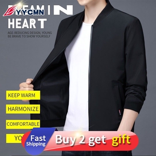 Áo khoác tay dài cỡ M-4XL màu trơn phong cách doanh nhân kiểu Hàn thời trang cổ điển cho nam
