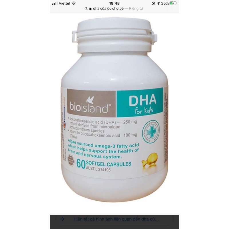 DHA Bio Lsland Úc 60 (mẫu mới).
