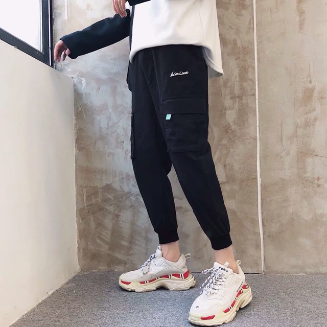 FREESHIP 50k - Quần Kaki Nam, Nữ Jogger In LoGo