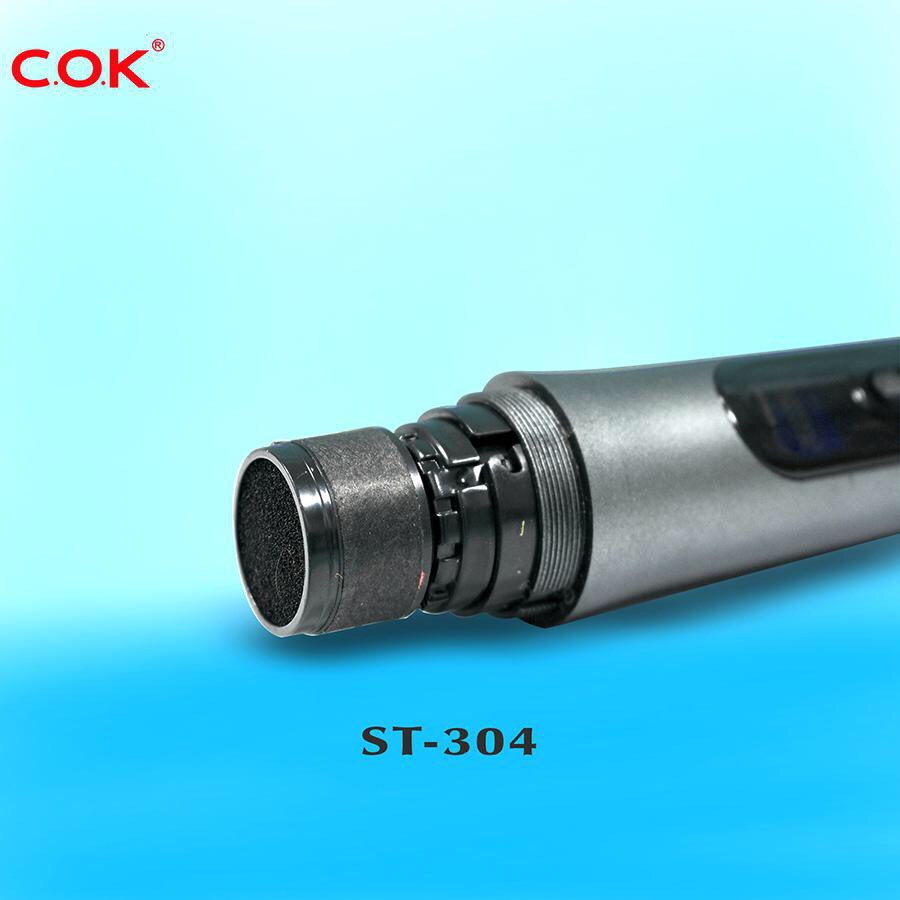 Micro Không Dây Phù Hợp Với Mọi Nhà C.O.K ST-304 (1 Micro) [Jack 6.5, đầu Thu Mini, Cáp Sạc, Dành Cho Loa Kéo, Dàn Âm Ly