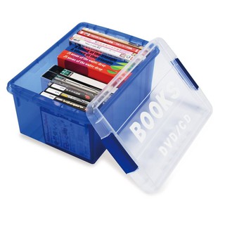 Thùng lưu trữ truyện tranh, sách báo khổ nhỏ nắp màu xanh Nội địa Nhật Bản