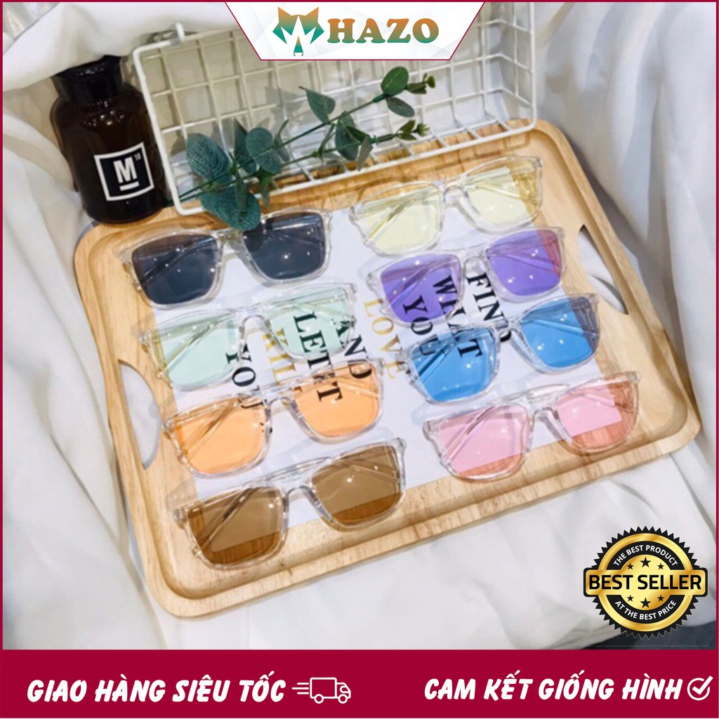 Mắt Kính Mát Chữ Gọng Tây Dẻo Trong Suốt Nhiều Màu Thời Trang Cực Hot - Hazo