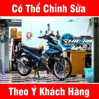 Tem Trùm Exciter 135 Xanh Đen Cá Mập