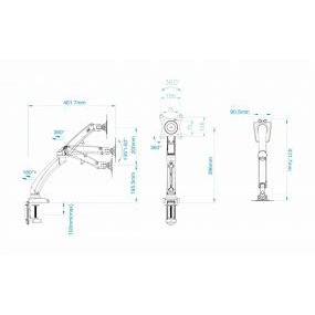 Giá Treo Máy Tính NB - F100A [ Phù Hợp Màn Hình 22" - 35 "  ] -  [ HÀNG CHÍNH HÃNG ] Model 2021