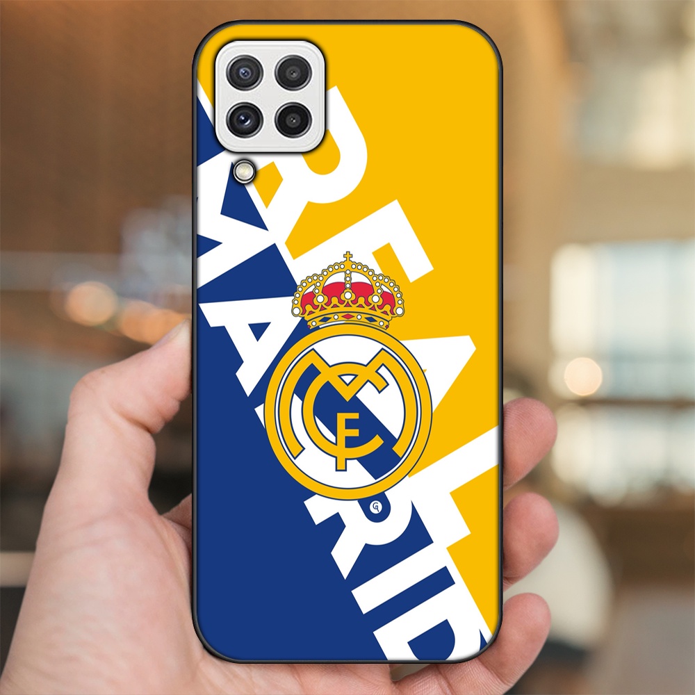 Ốp lưng Samsung A22 4G, A22 5G viền đen in hình Real Madrid