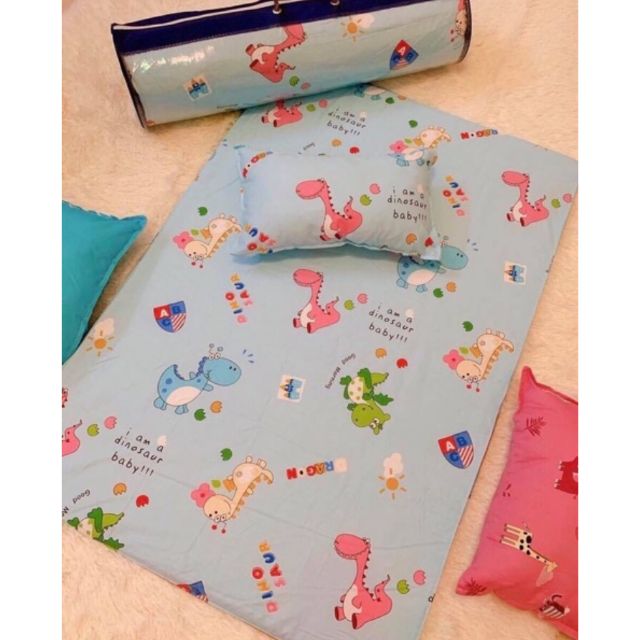 Set đệm ngủ kèm trẻ em gối đầu ( nhắn tin chọn màu )