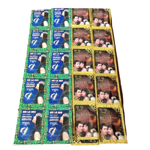 Bán sỉ dây gội đen tóc 10 gói 23ml