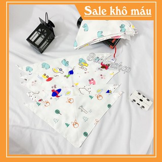 Khăn yếm tam giác 100% cotton xô cho bé (khăn yếm xô)