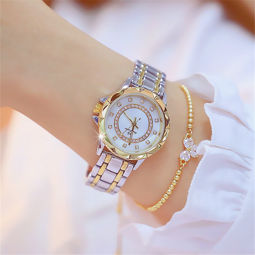 Đồng hồ đeo tay nữ, đồng hồ nữ dây kim loại chính hãng BEE SISTER thời trang công sở